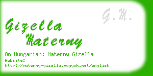 gizella materny business card